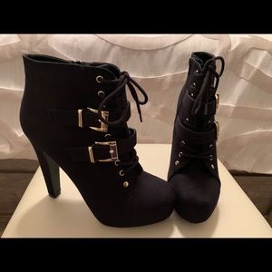 Black Suede Booties